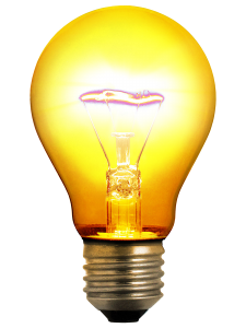 yellow light bulb PNG image-1247
